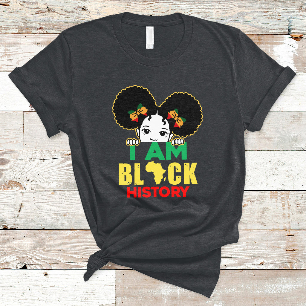 I Am Black History Shirt For Kids Girls Black History Month T Shirt - Wonder Print Shop