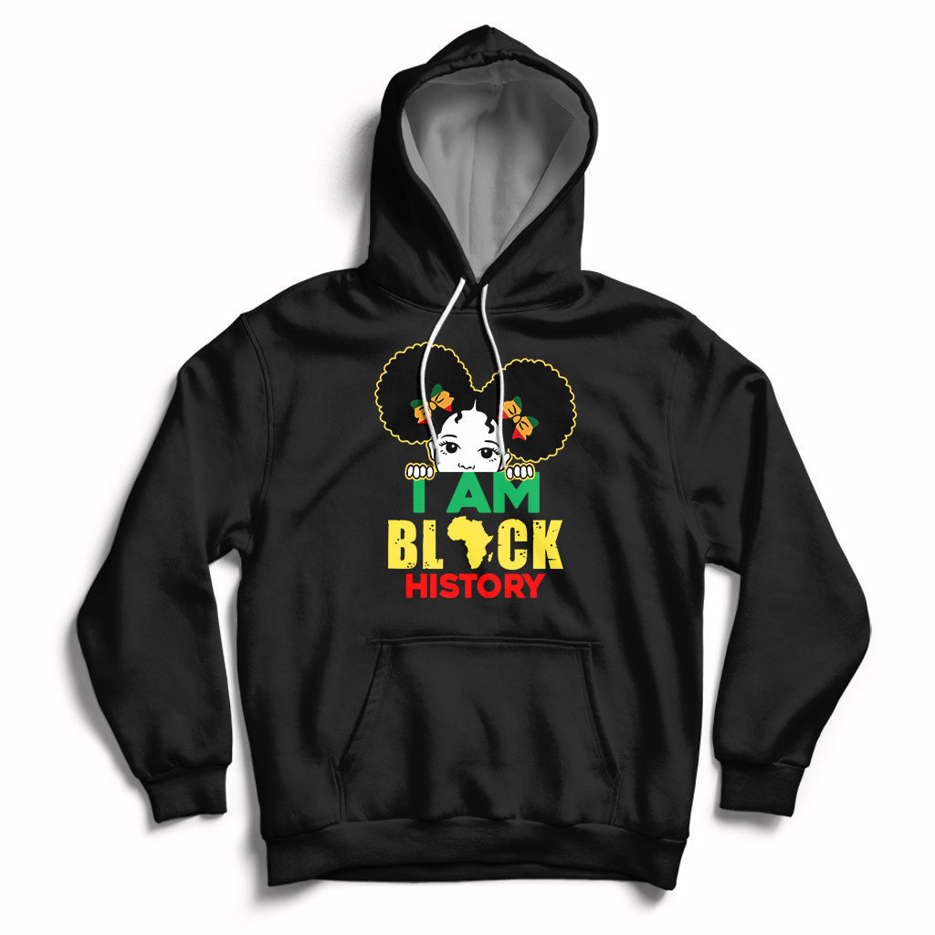 I Am Black History Shirt For Kids Girls Black History Month Hoodie - Wonder Print Shop