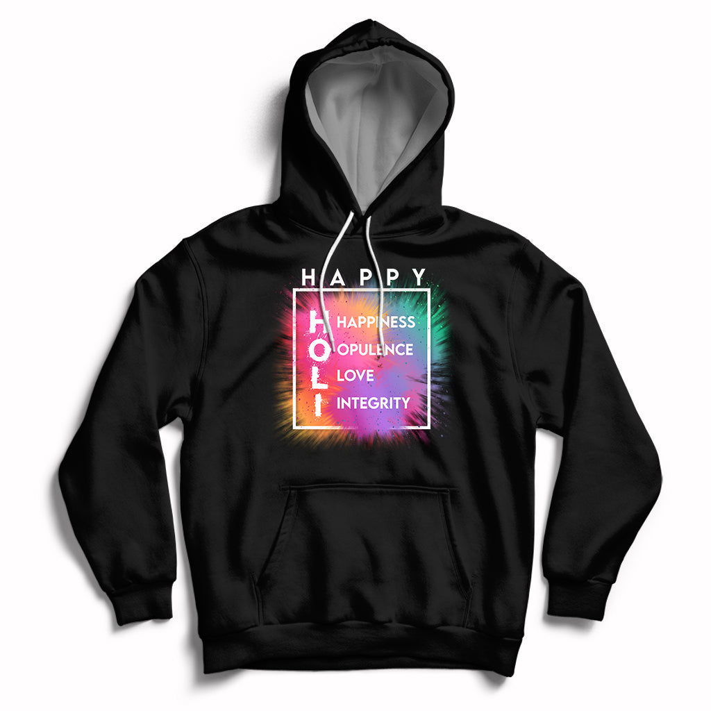 Happy Holi Meaningful Holi Definition H-O-L-I Holi India Festival Of Colors Hoodie - Wonder Print Shop