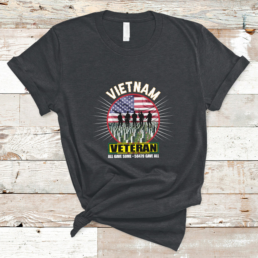 Vietnam Veteran All Gave Some 58,479 Gave All Patriotic T-Shirt - Wonder Print Shop