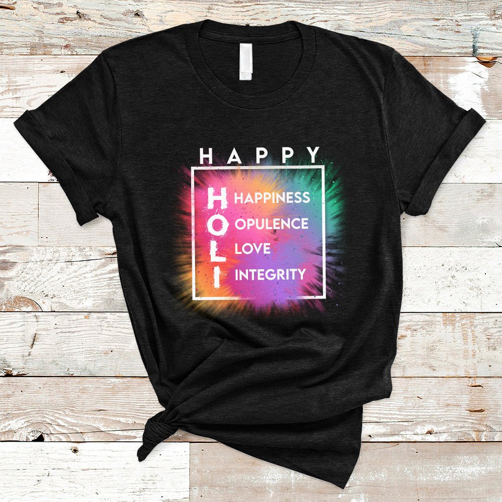 Happy Holi Meaningful Holi Definition H-O-L-I Holi India Festival Of Colors T Shirt - Wonder Print Shop