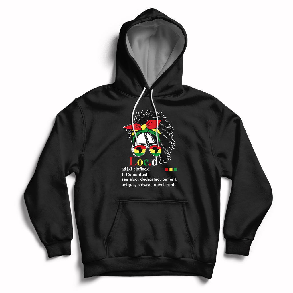 Loc'd Definition Messy Bun Black History Month Black Women Hoodie - Wonder Print Shop