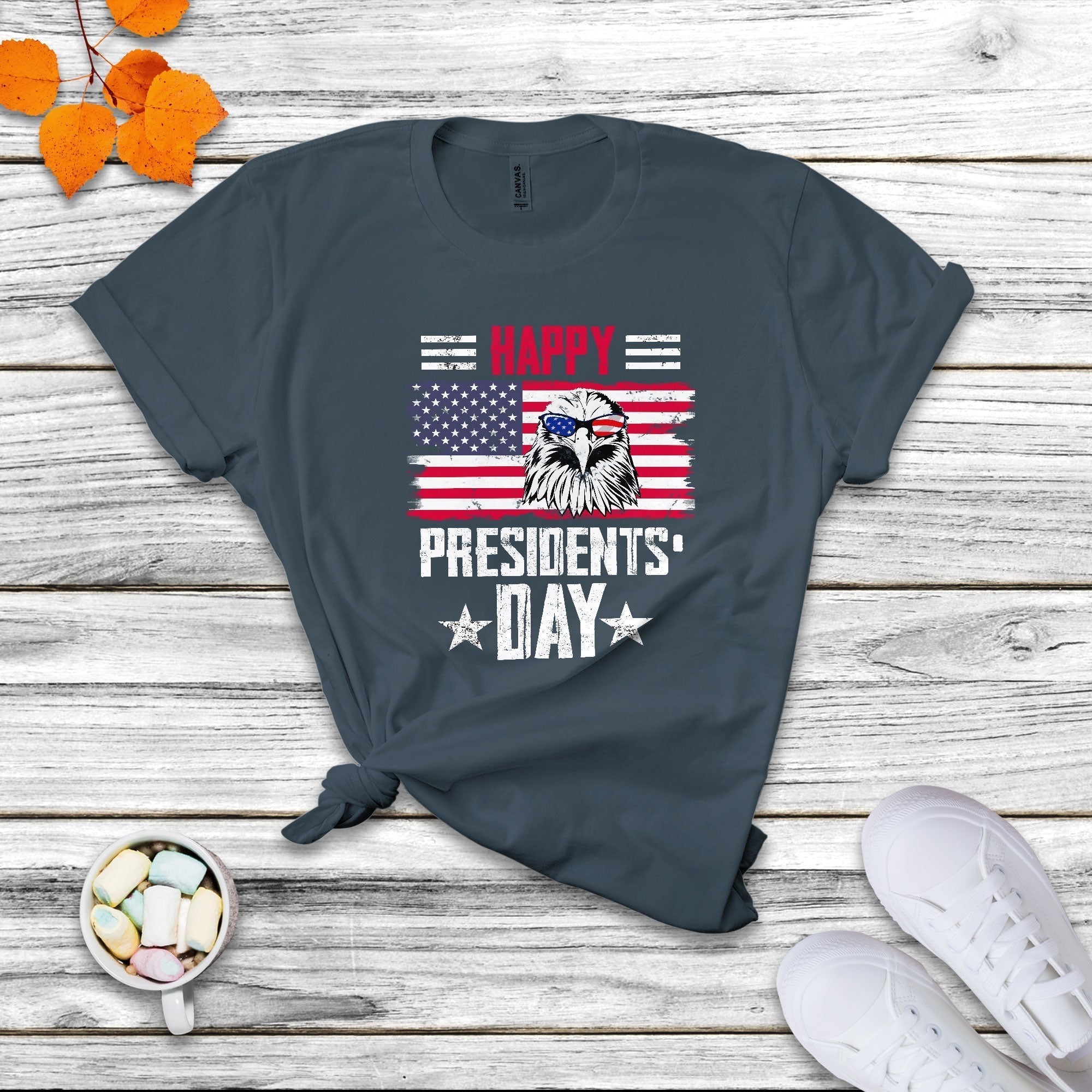 Happy Presidents' Day American Patriots Eagle US Flag Pride T Shirt - Wonder Print Shop