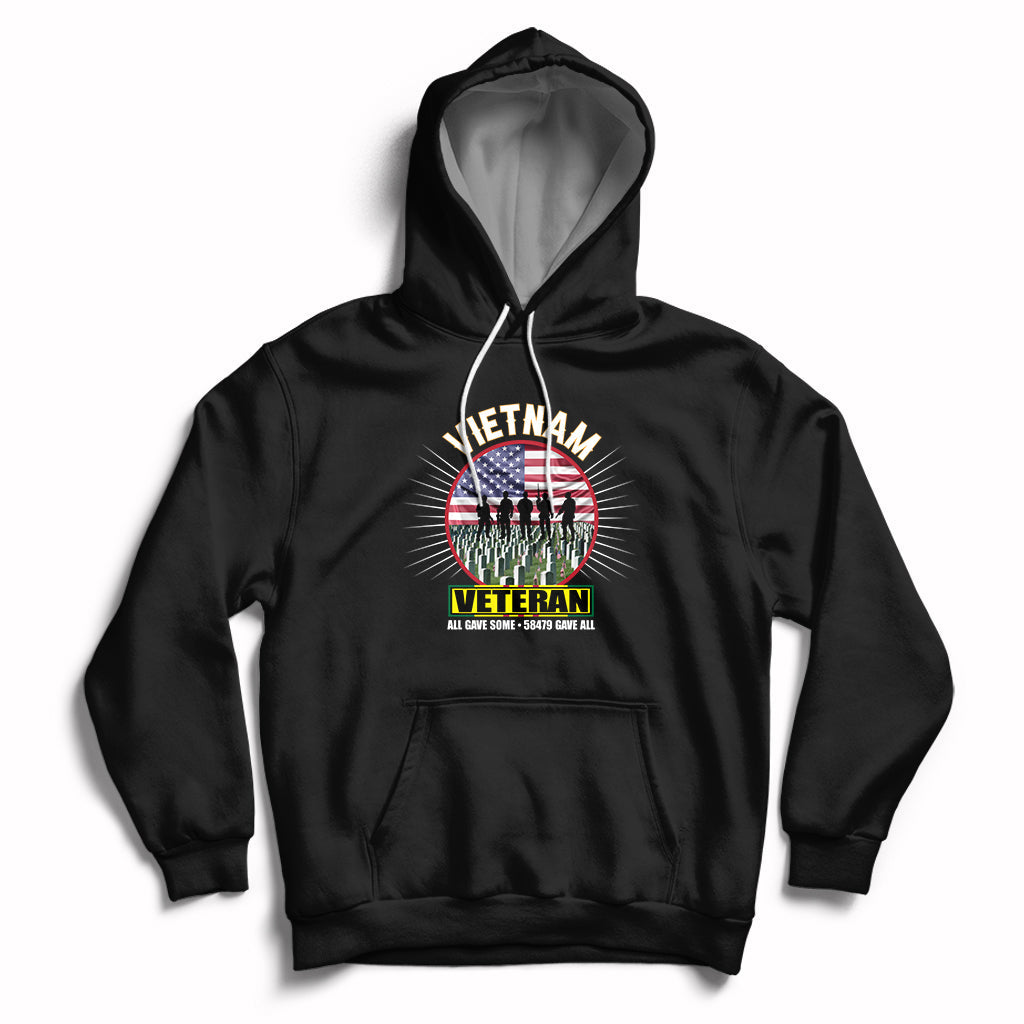 Vietnam Veteran All Gave Some 58,479 Gave All Patriotic Hoodie - Wonder Print Shop