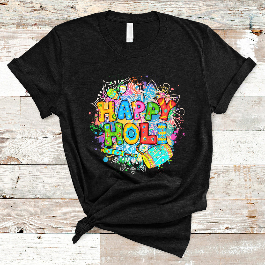 Happy Holi India Festival Of Colors For Women Men Kids India Hindu Gift T Shirt - Wonder Print Shop