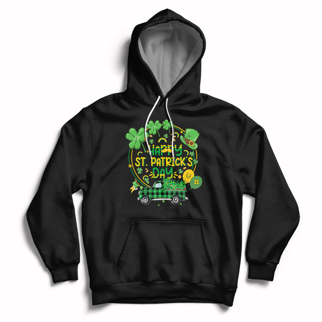 Happy St.Patrick's Day Patty's Day Shamrocks Lucky Charm Hoodie - Wonder Print Shop