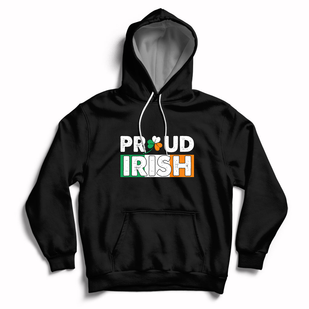 Proud Irish St. Patrick's Day Shamrock Lucky Charm Hoodie - Wonder Print Shop