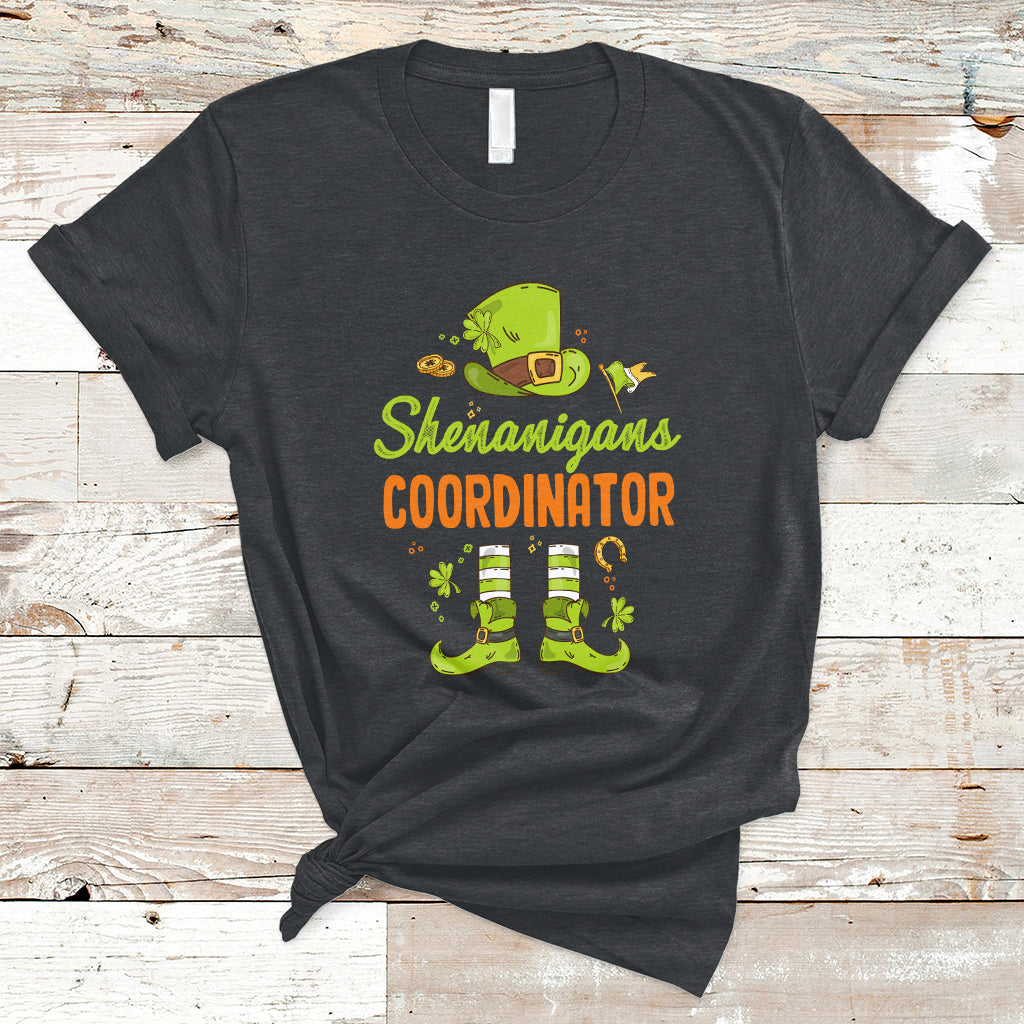 Shenanigans Coordinator St Patrick's Day Gnomes Green Proud T-Shirt - Wonder Print Shop