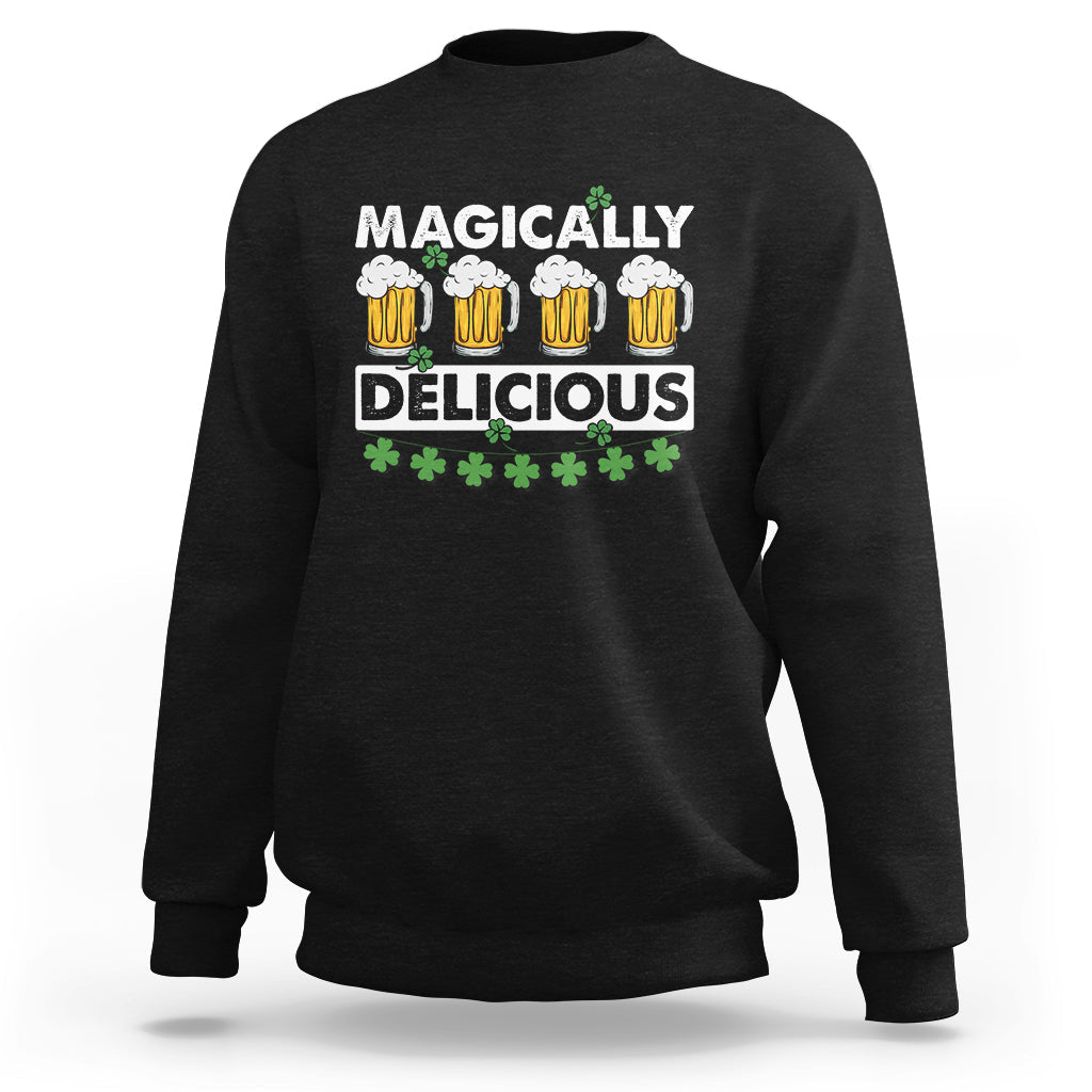 Magically Delicious St Patrick's Day Charm Beers Drinking Sweatshirt - Wonder Print Shop