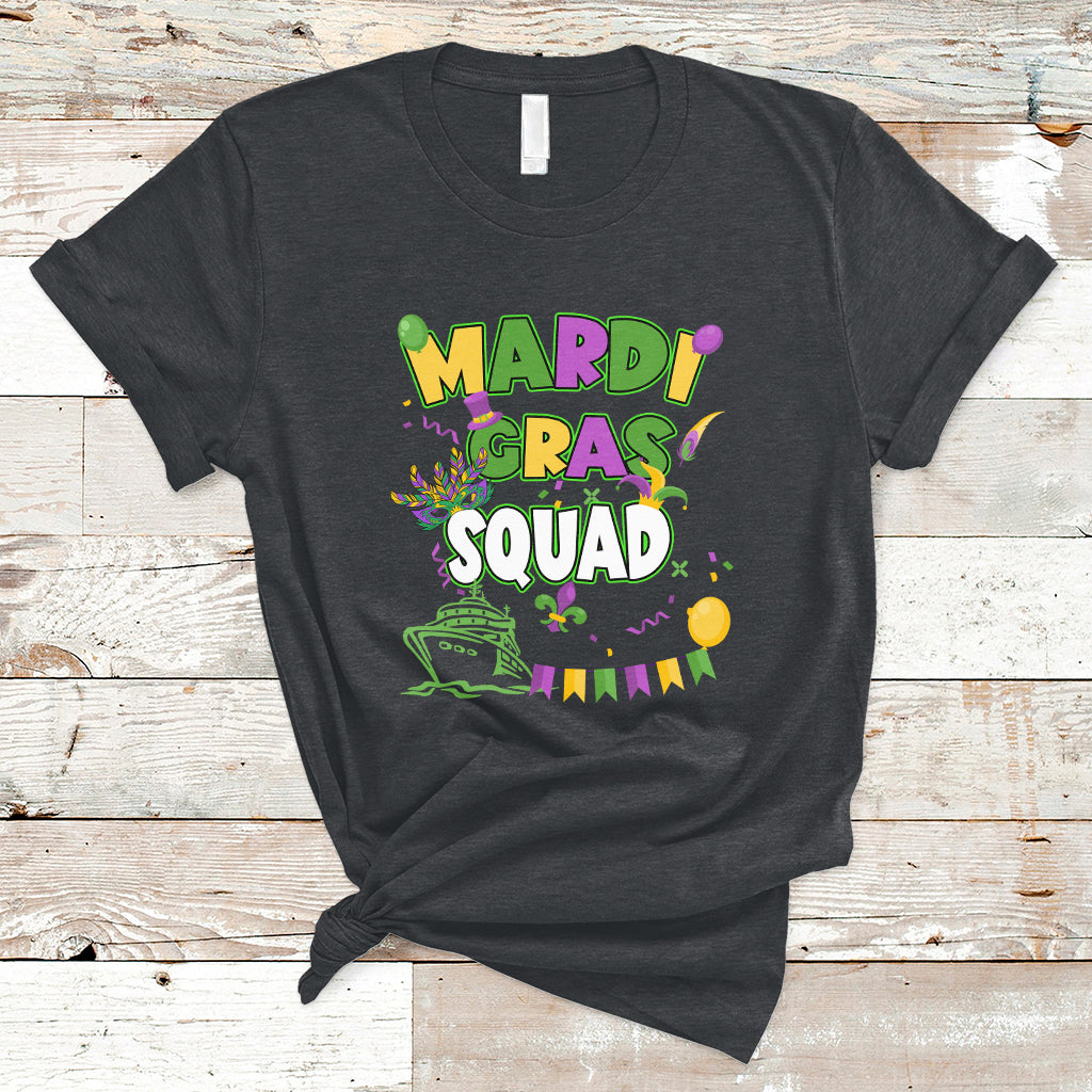 Mardi Gras Squad Matching Group Family Vacation Party T Shirt - Wonder Print Shop