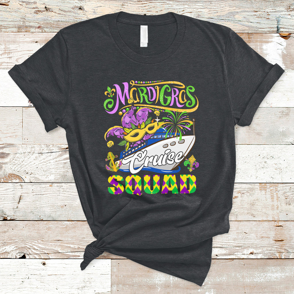 Mardi Gras Cruise Squad Matching Group Family Vacation Party T Shirt - Wonder Print Shop