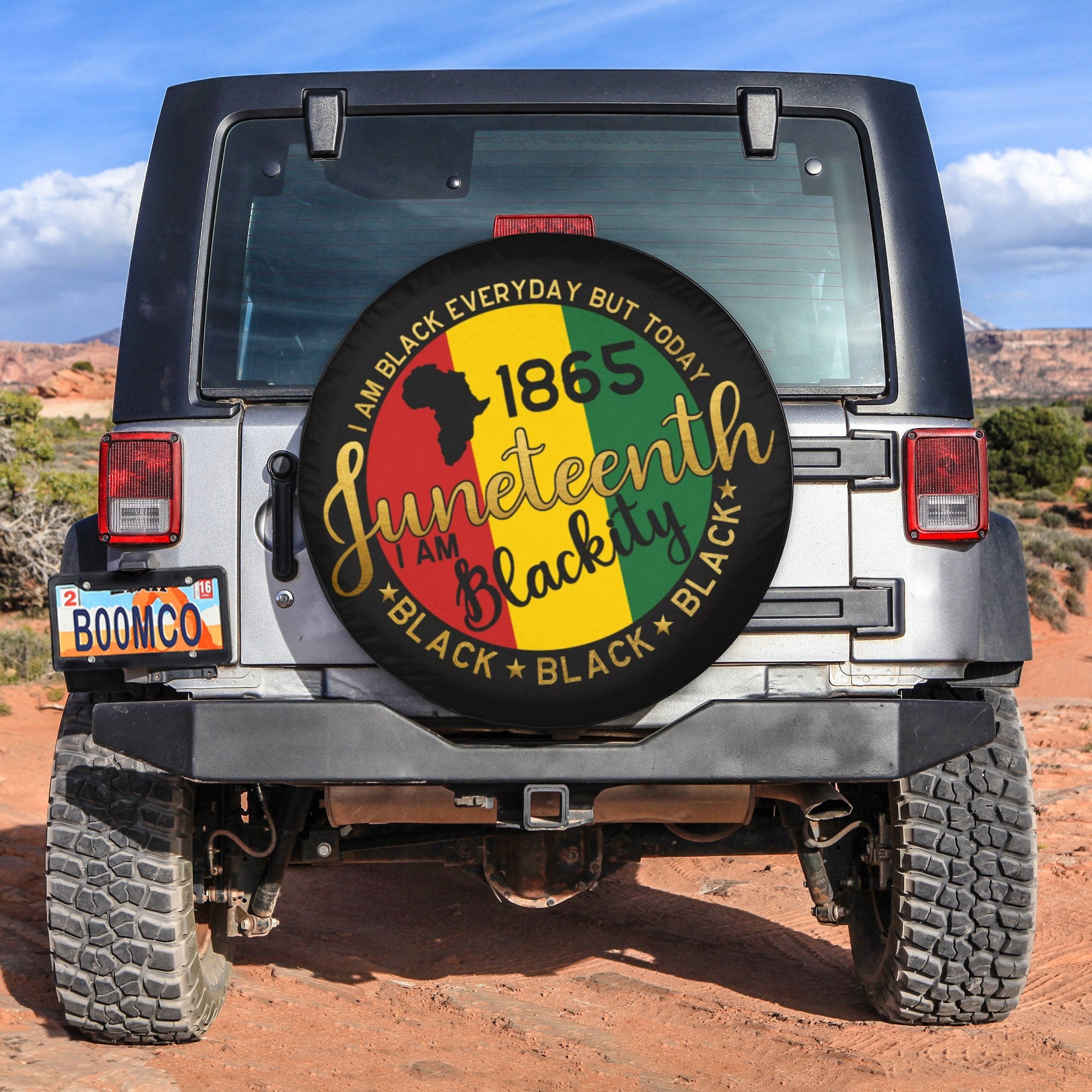 African Tire Covers - Juneteenth Spare Tire Cover I Am Black Everyday But Today I Am Blackity NO.201 LT8