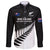 Personalised New Zealand Silver Fern Rugby Long Sleeve Button Shirt All Black 2024 Go Champions Maori Pattern - Wonder Print Shop