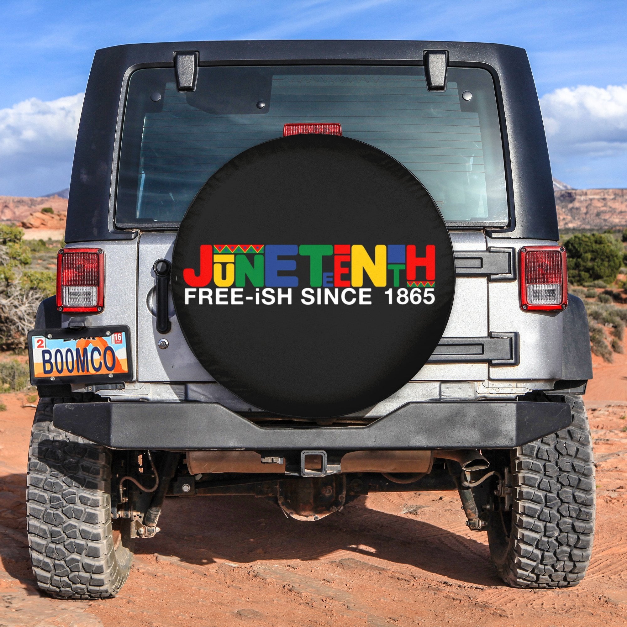 African Tire Covers - Juneteenth Spare Tire Cover Free-ish Since 1865 NO.213 LT8