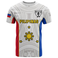 Light grey Philippines graphic T-shirt with MAHARLIKANS crest and sun/star design