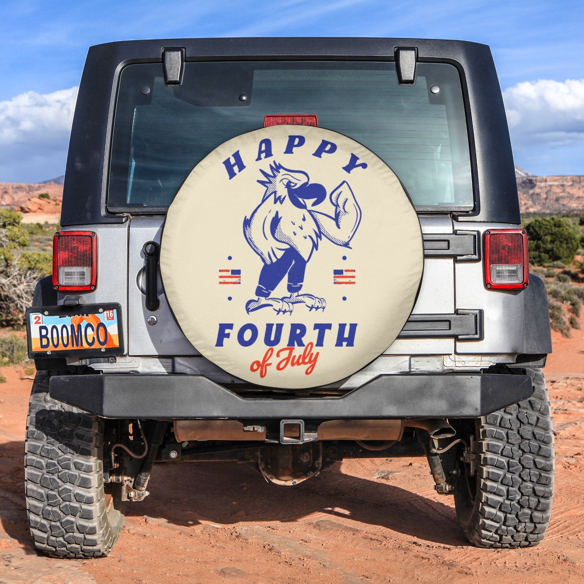 4th Of July Tire Covers - US Independence Day Happy Fourth of July Independence Day USA Spare Tire Cover NO.75 LT8 - Wonder Print Shop