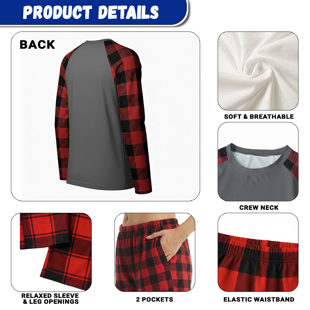 Born To Dilly Dally Forced To Work Plaid Pajama Set Funny Frog Meme