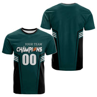 Custom Dark Teal 2025 Champions T Shirt - Wonder Print Shop