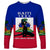 (Custom Personalised) Haiti Long Sleeve Shirt Negre Marron With Haitian Flag - Wonder Print Shop