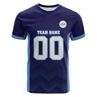 Custom Navy Blue T Shirt Sporty Style - Wonder Print Shop