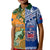 Custom Australia Wallabies And Toa Samoa Rugby Polo Shirt KID Aboriginal Mix Polynesian - Wonder Print Shop