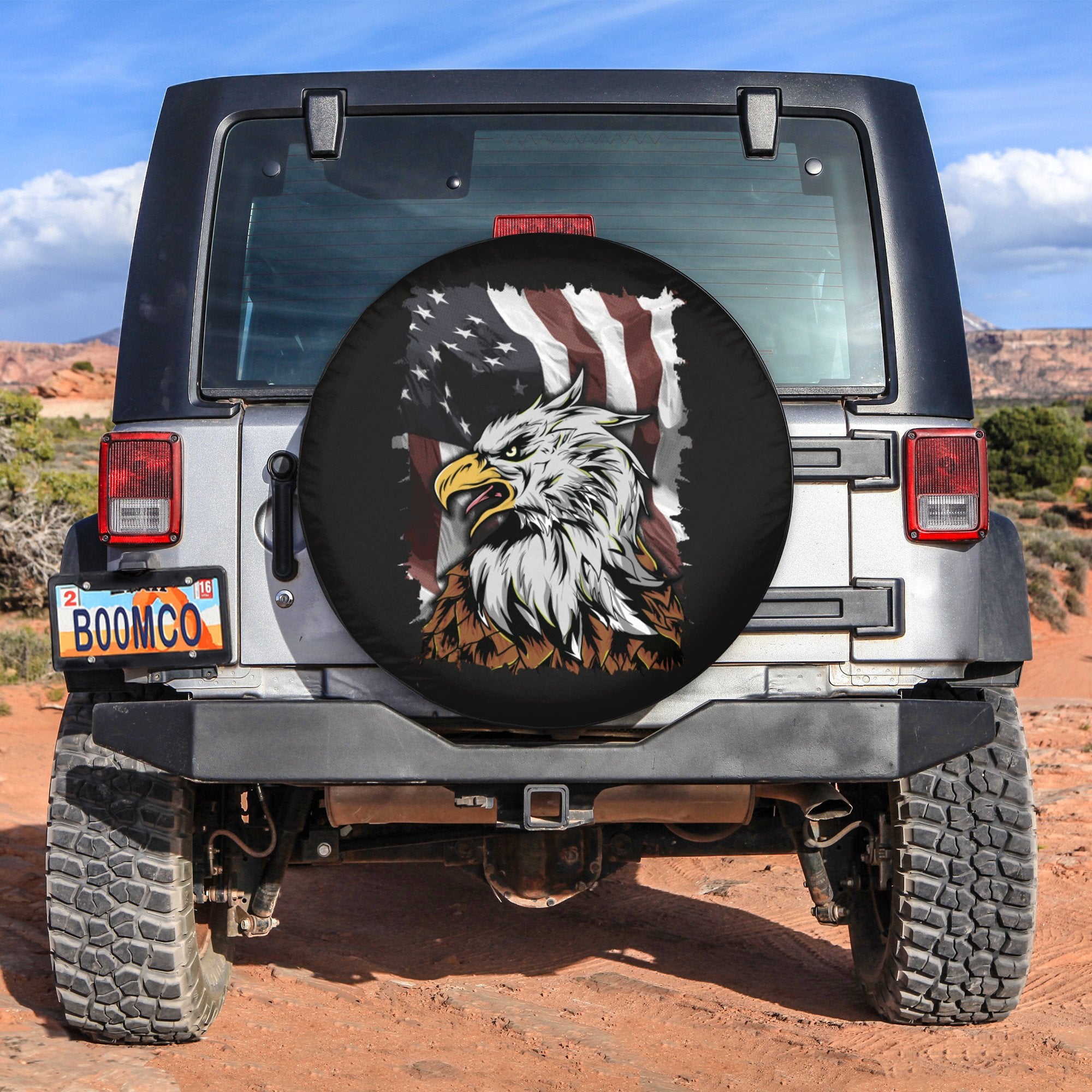 4th Of July Tire Covers - US Independence Day Eagle American Flag Spare Tire Cover NO.93 LT8