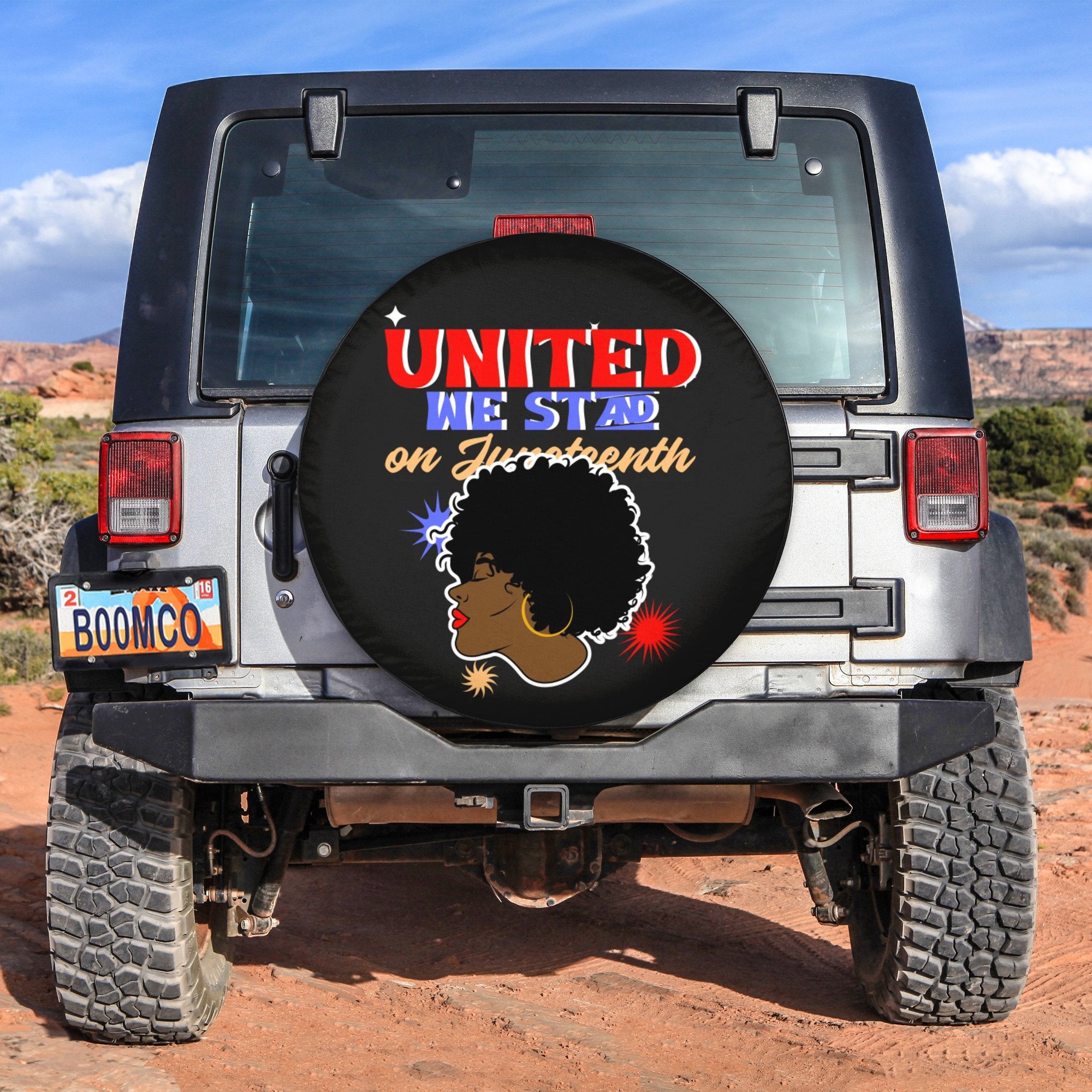 African Tire Covers - Juneteenth Spare Tire Cover United We Stand On Juneteenth NO.47 LT8