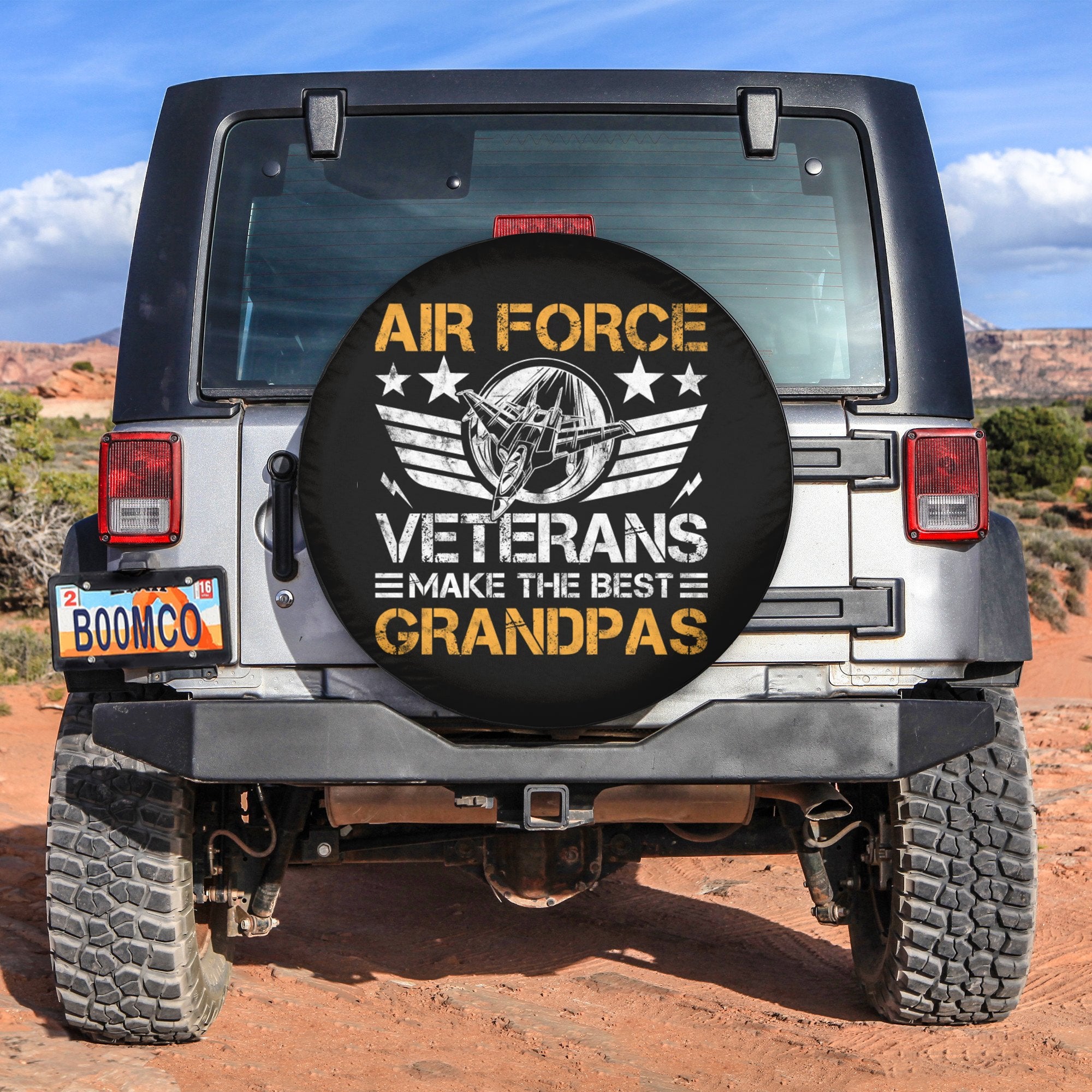 4th Of July Tire Covers - US Independence Day Air Force Veterans Make the Best Grandpas Spare Tire Cover NO.100 LT8