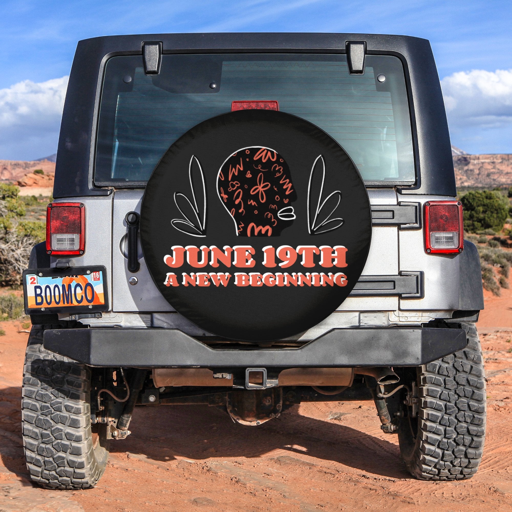 African Tire Covers - Juneteenth Spare Tire Cover June 19th A New Beginning NO.50 LT8