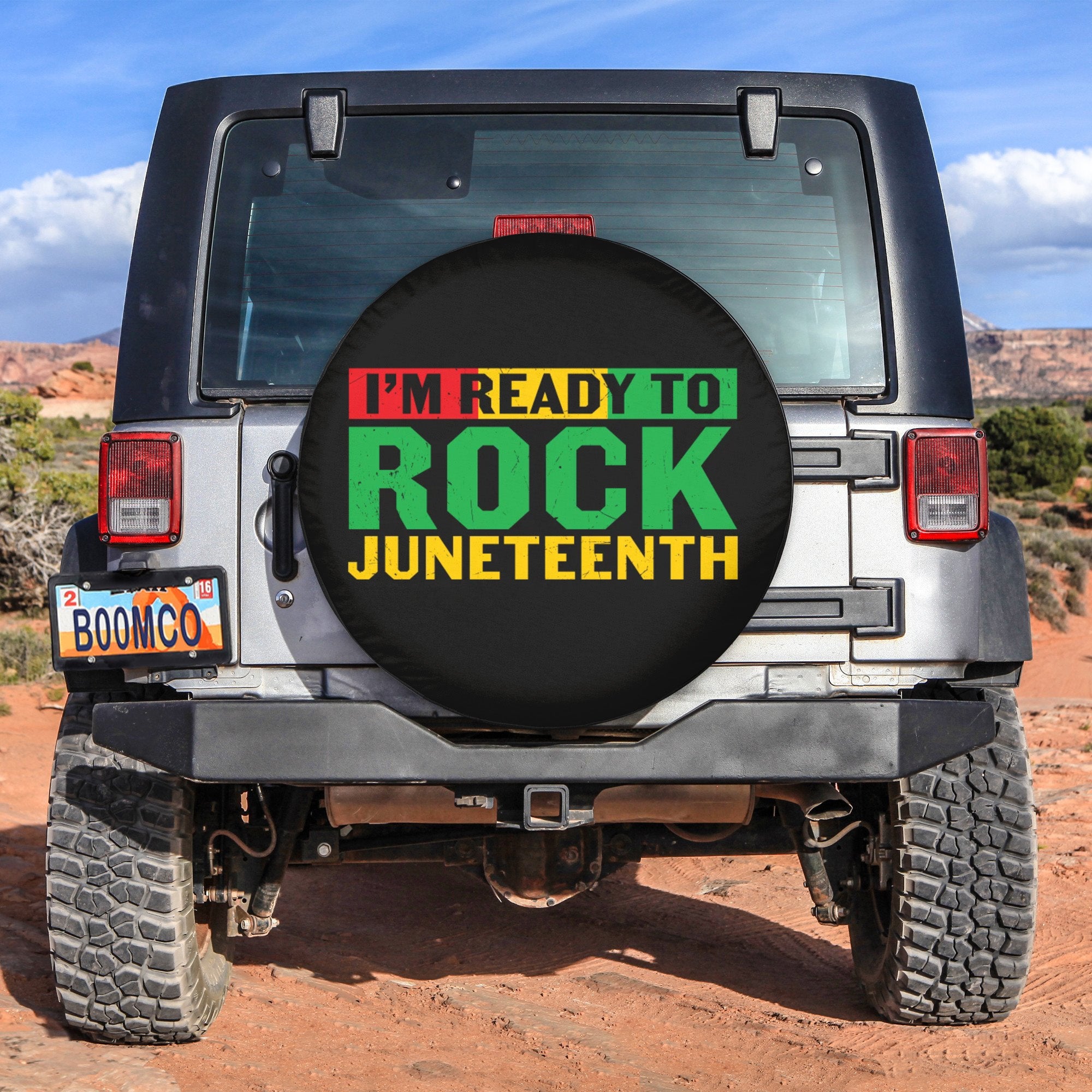 African Tire Covers - Juneteenth Spare Tire Cover I'm Ready To Rock Juneteenth NO.56 LT8