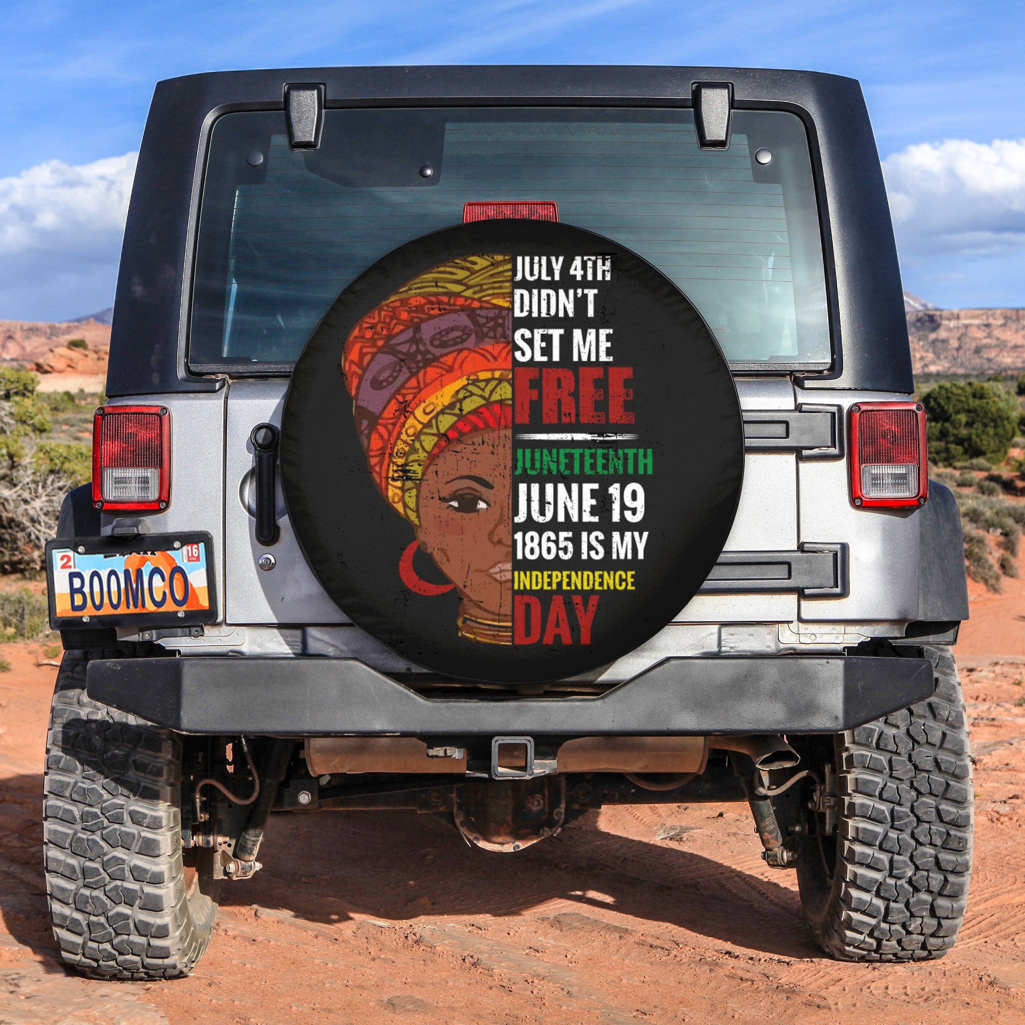 African Tire Covers - Juneteenth Spare Tire Cover Juneteenth 1865, My Ancestors Weren't Free In 1776 NO.59 LT8