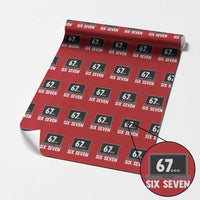 67 Six Seven Meme Wrapping Paper Roll Funny Tech Support - Wonder Print Shop