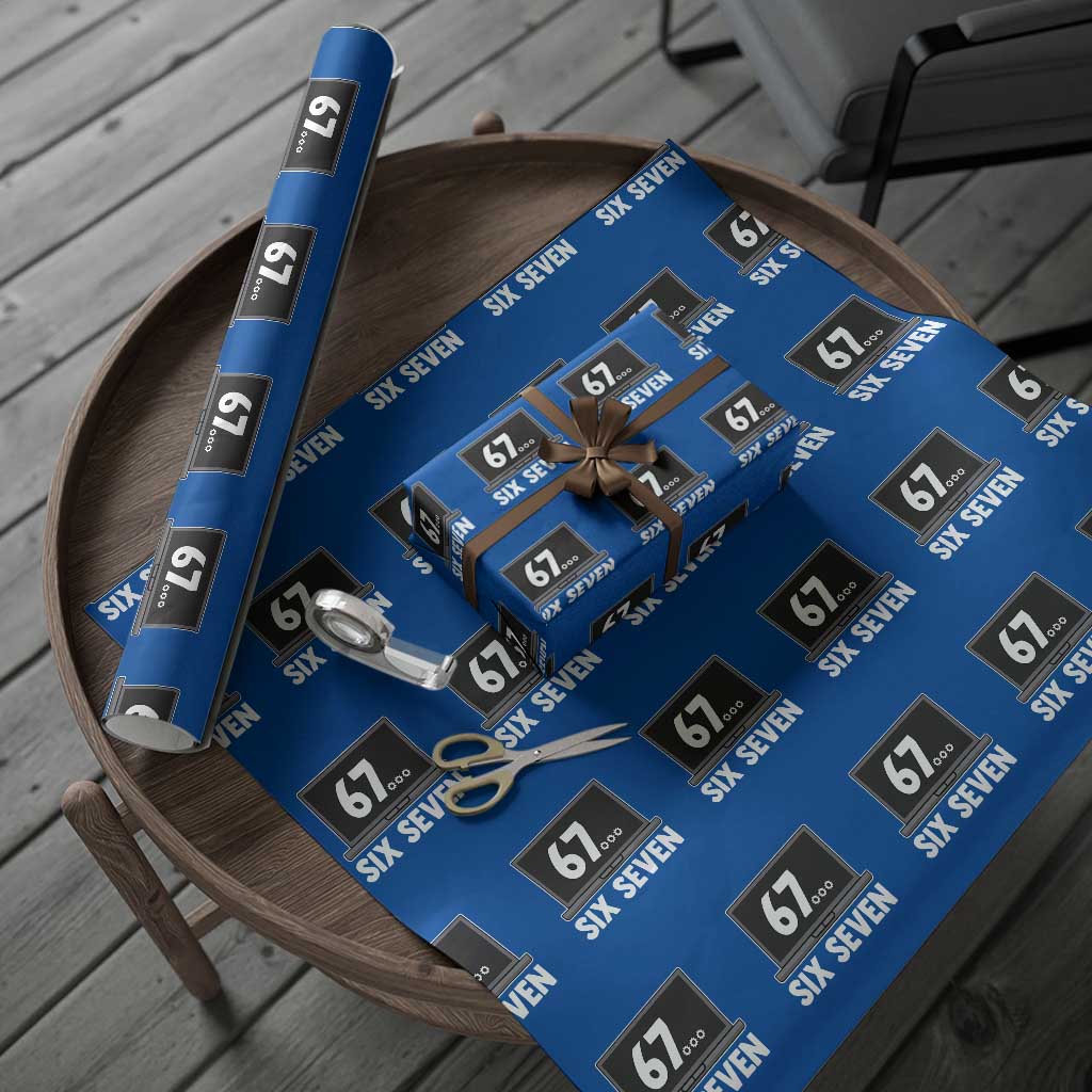 67 Six Seven Meme Wrapping Paper Roll Funny Tech Support - Wonder Print Shop