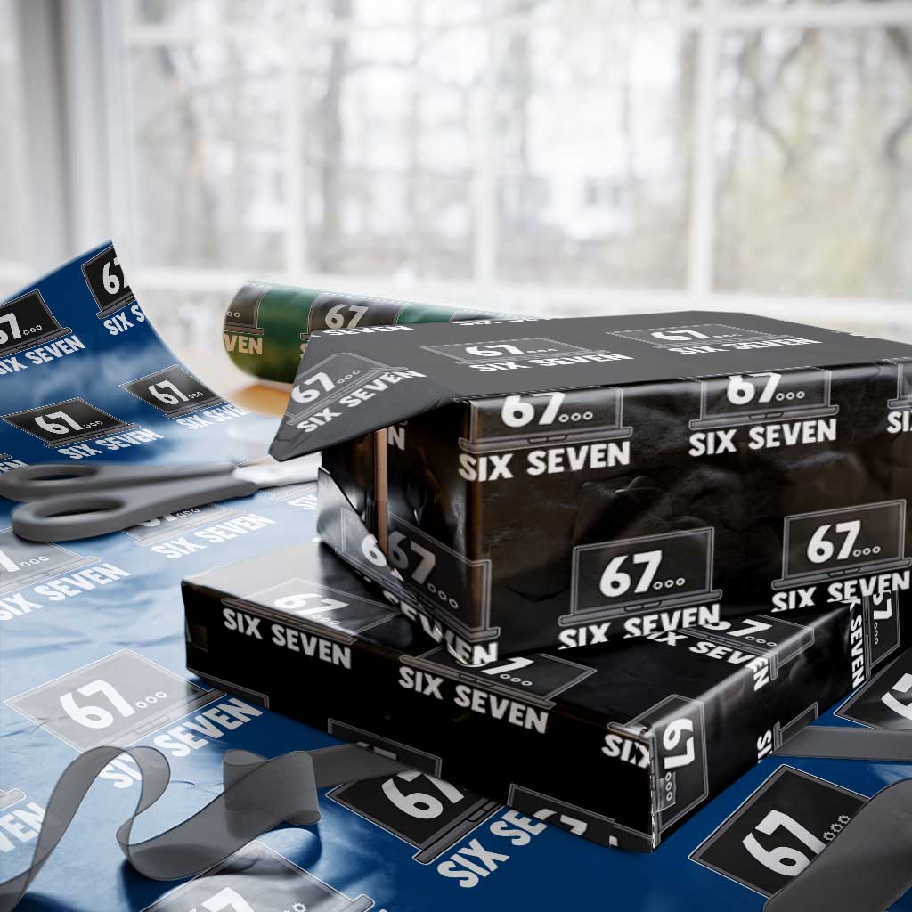 67 Six Seven Meme Wrapping Paper Roll Funny Tech Support - Wonder Print Shop