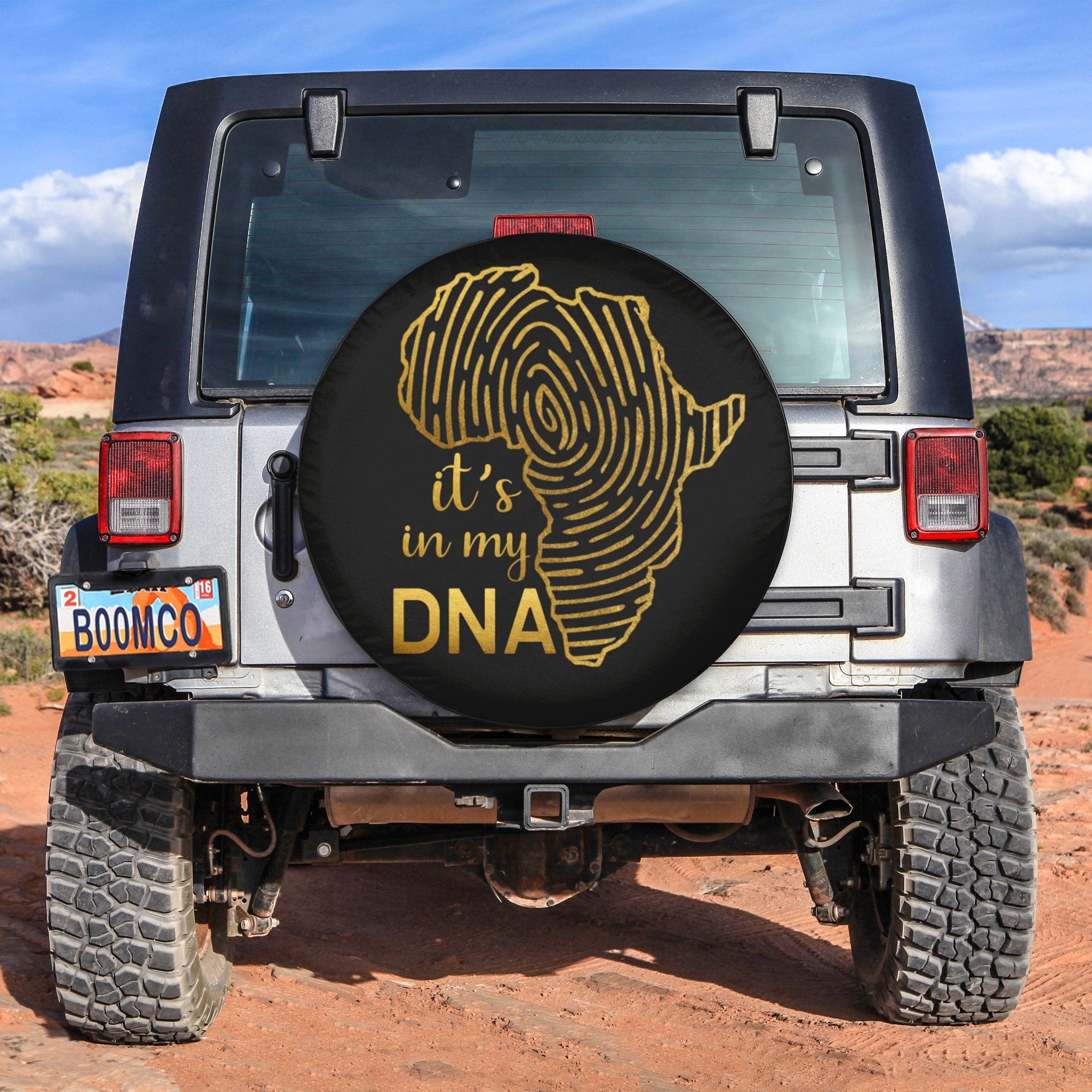 African Tire Covers - Juneteenth Spare Tire Cover It's In My DNA Africa Map NO.70 LT8