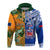 Custom Australia Wallabies And Toa Samoa Rugby Hoodie Aboriginal Mix Polynesian - Wonder Print Shop