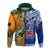 Custom Australia Wallabies And Toa Samoa Rugby Hoodie Aboriginal Mix Polynesian - Wonder Print Shop