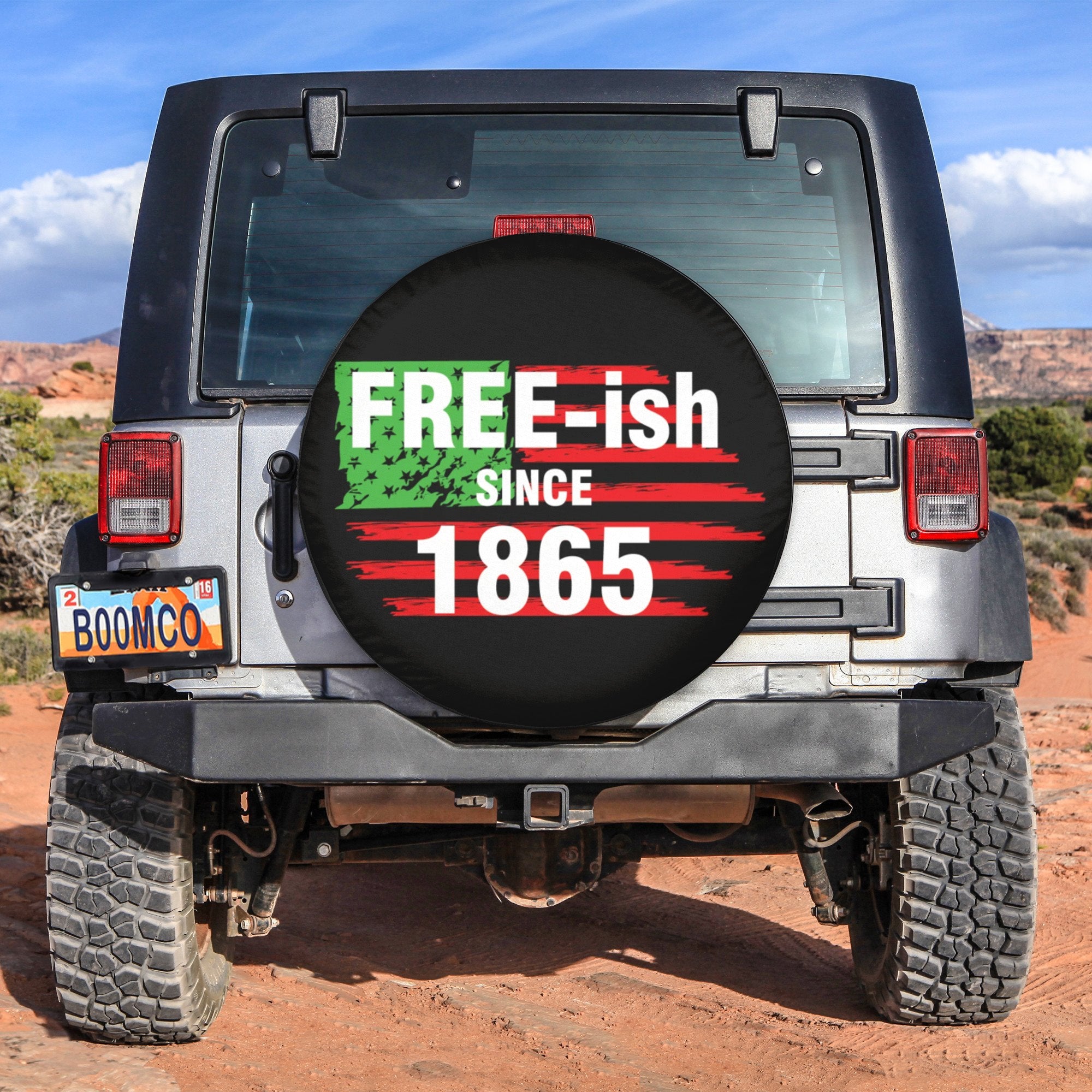 African Tire Covers - Juneteenth Spare Tire Cover Free-ish Since 1865 NO.94 LT8