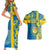 Sweden Football Couples Matching Short Sleeve Bodycon Dress and Hawaiian Shirt Come On Sverige 2023 World Cup - Wonder Print Shop