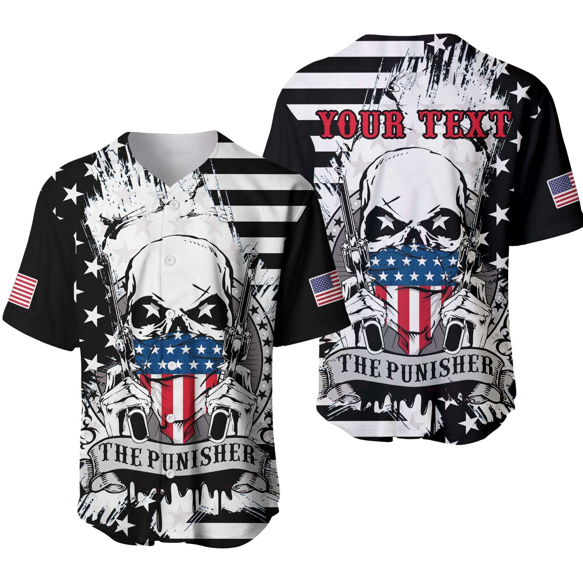 Custom American Skull Baseball Jersey When Tyranny Becomes Law Grunge Style - Wonder Print Shop