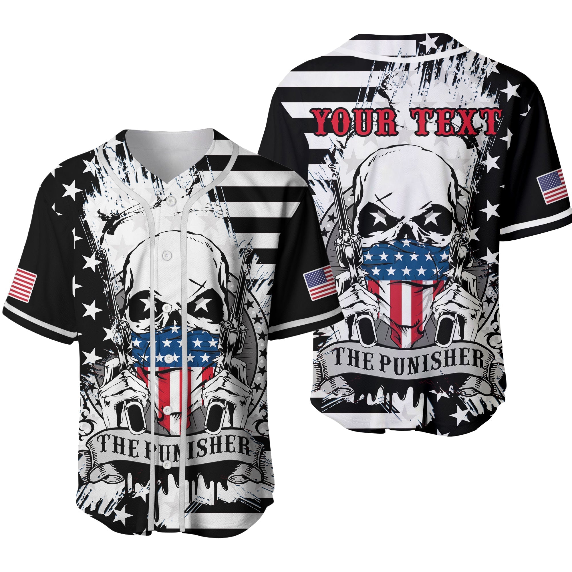 Custom American Skull Baseball Jersey When Tyranny Becomes Law Grunge Style Ver.02 - Wonder Print Shop