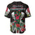 Mexico Baseball Jersey Floral Skull Dia De Los Muertos - Wonder Print Shop