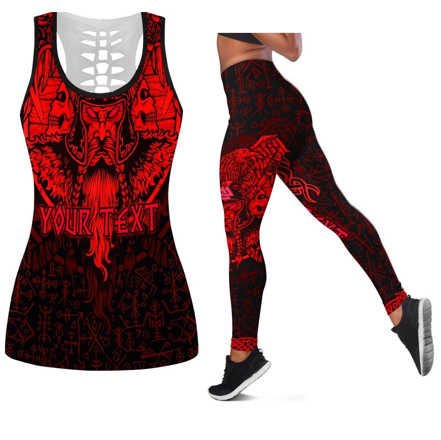 custom-viking-odin-combo-hollow-tank-top-and-leggings-celtic-knot-viking-head-with-axes-magical-runes-signs-red-color