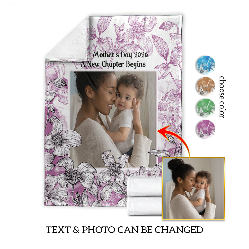 First Time Mom Personalized Photo Blanket A Love Like No Other
