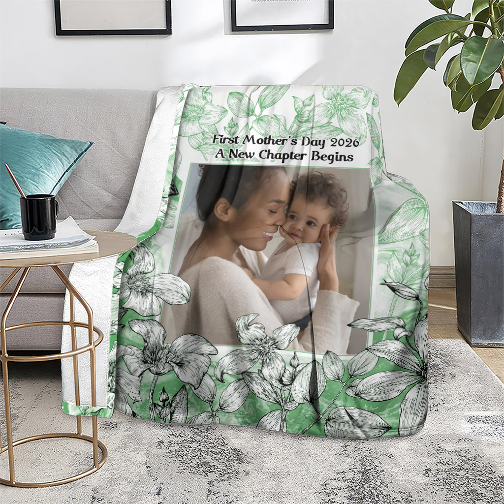 First Time Mom Personalized Photo Blanket A Love Like No Other