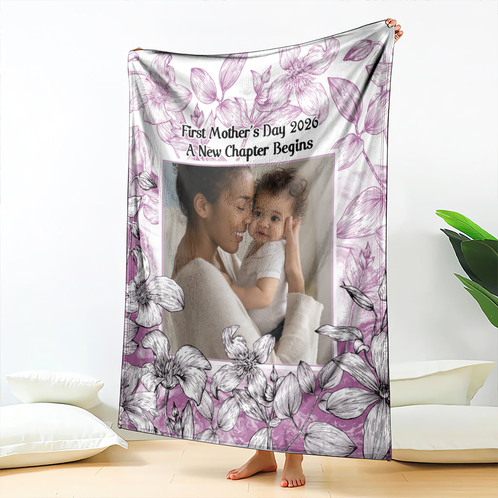 First Time Mom Personalized Photo Blanket A Love Like No Other