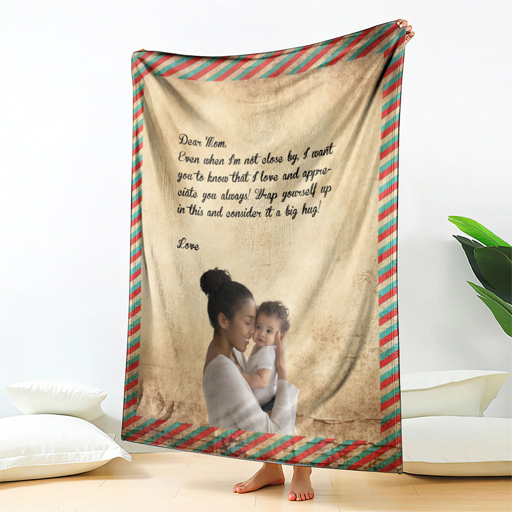 Personalized Photo with Letter Message for Mom Blanket
