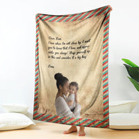 Personalized Photo with Letter Message for Mom Blanket
