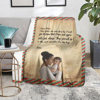 Personalized Photo with Letter Message for Mom Blanket