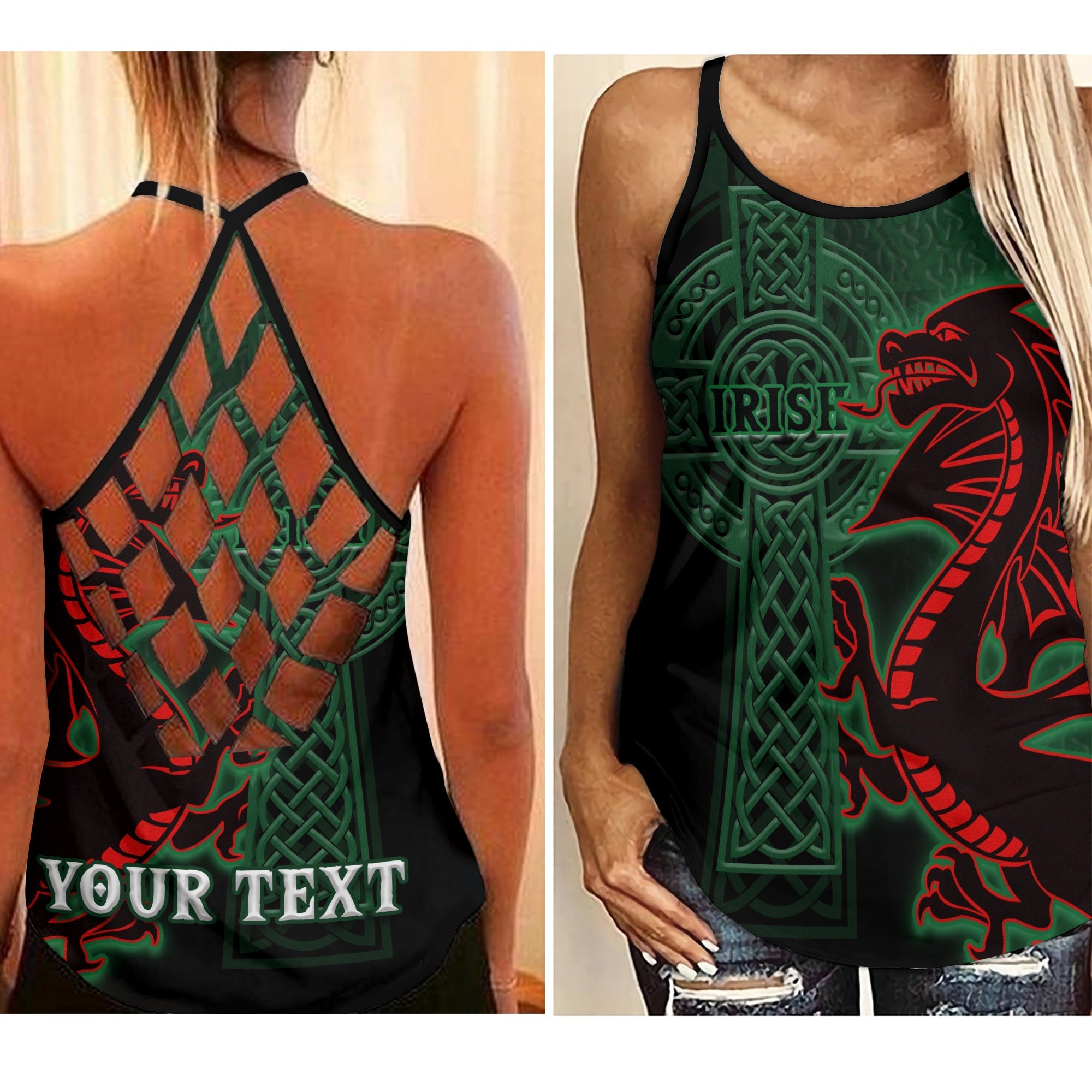 custom-ireland-criss-cross-tank-top-the-shamrock-celtic-cross-mix-dragon